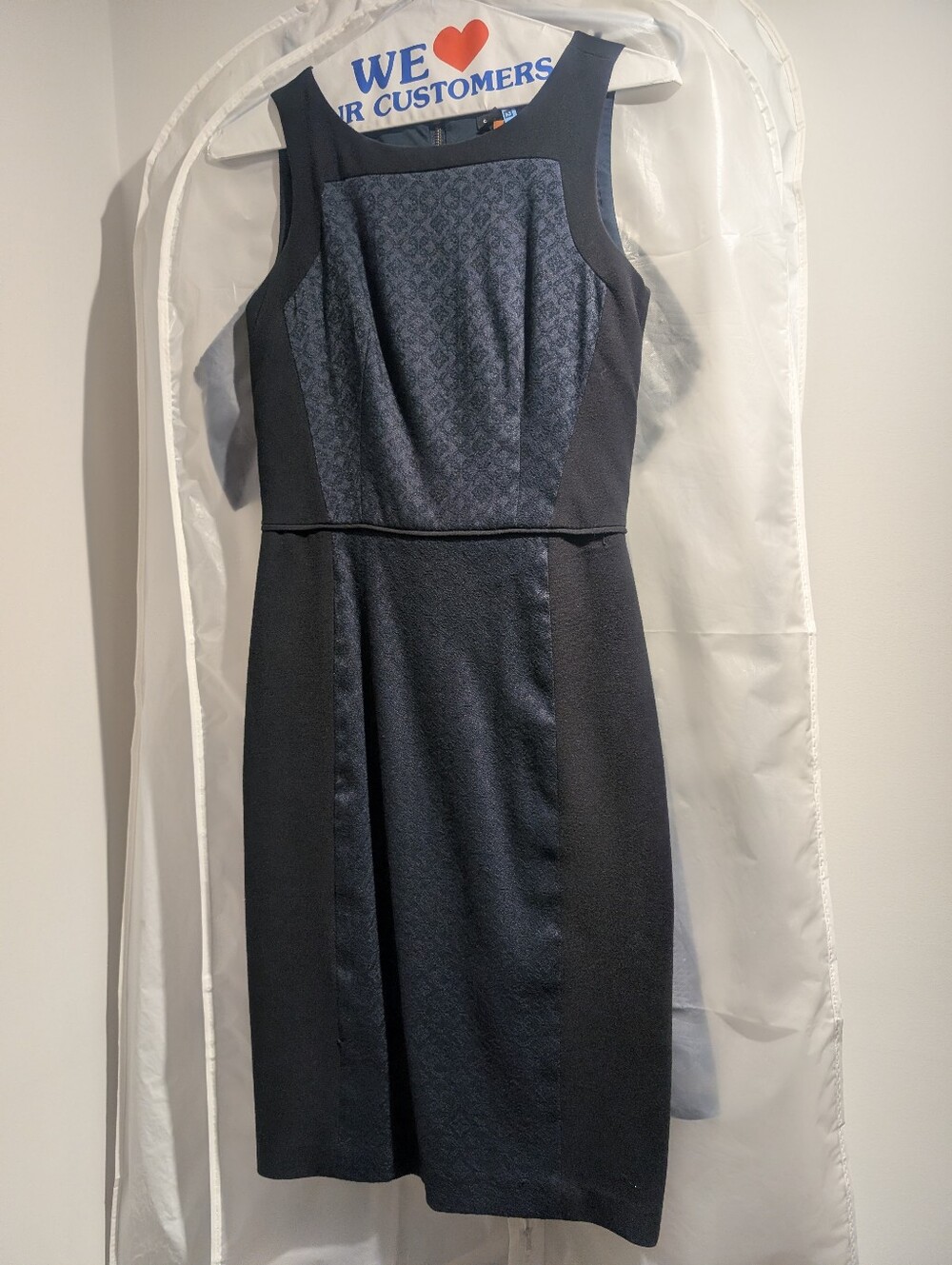 Club Monaco Women's Navy Paneled Sheath Dress